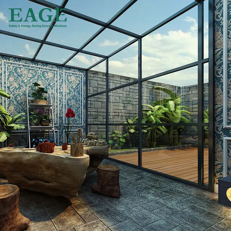 China factory customized sun room outdoor glass room for garden glass house