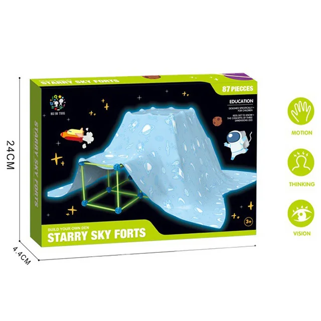 Educational Toys Construction Fort DIY Playing Tents for Kids Building Castles Tunnels Rocket Tower For Outdoor diy