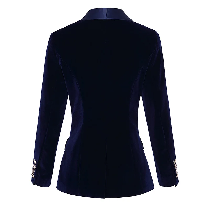 Customized clothing women shawl collar jacket coat ladies satin blazer
