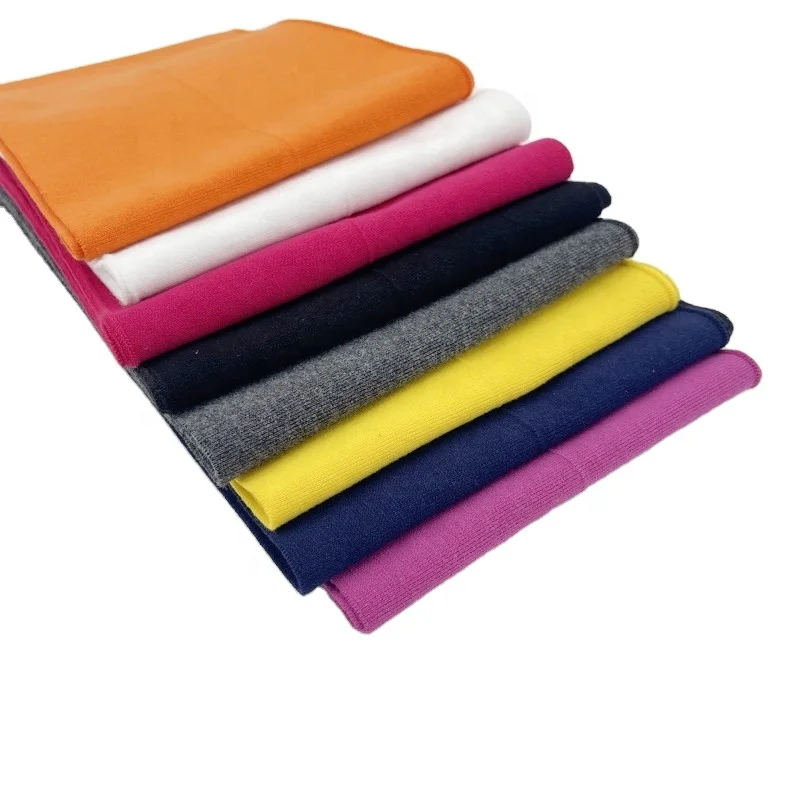 Factory custom Eco-friendly knit rib cuff Light jacket knit cuff fabric and Drop stitch ribbed textiles