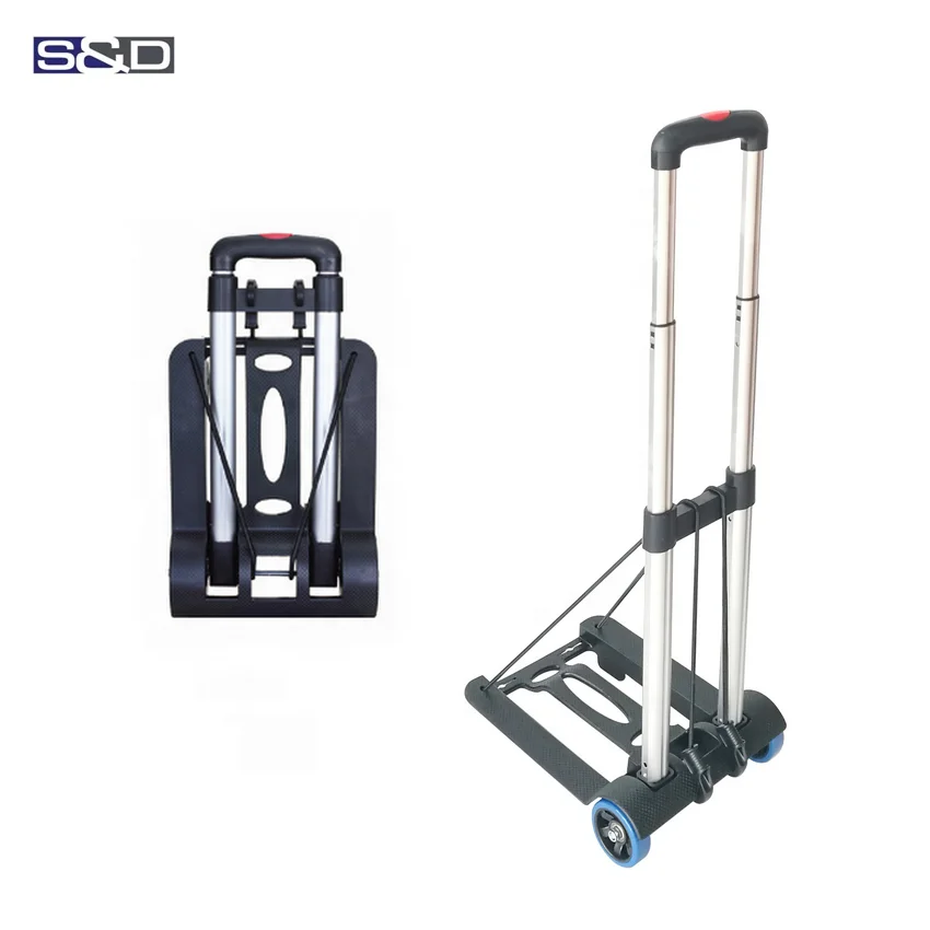 Компактный компактный рекламный алюминиевый складной легкий складной портативный выдвижной багаж ручная тележка грузовик