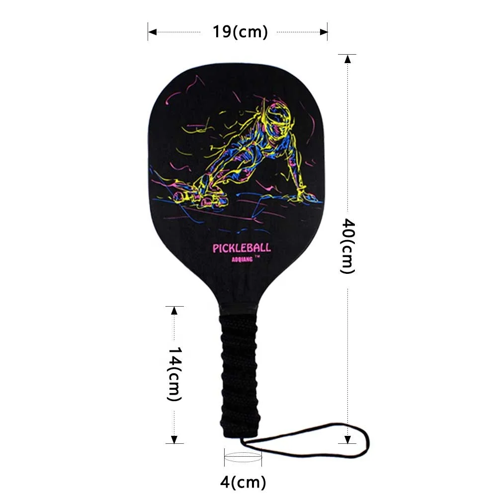 Poplar plywood Paddle Ball Game high-quality factory pickleball racket with 2 reacket 2 pickball balls and a mesh bag  PM0011