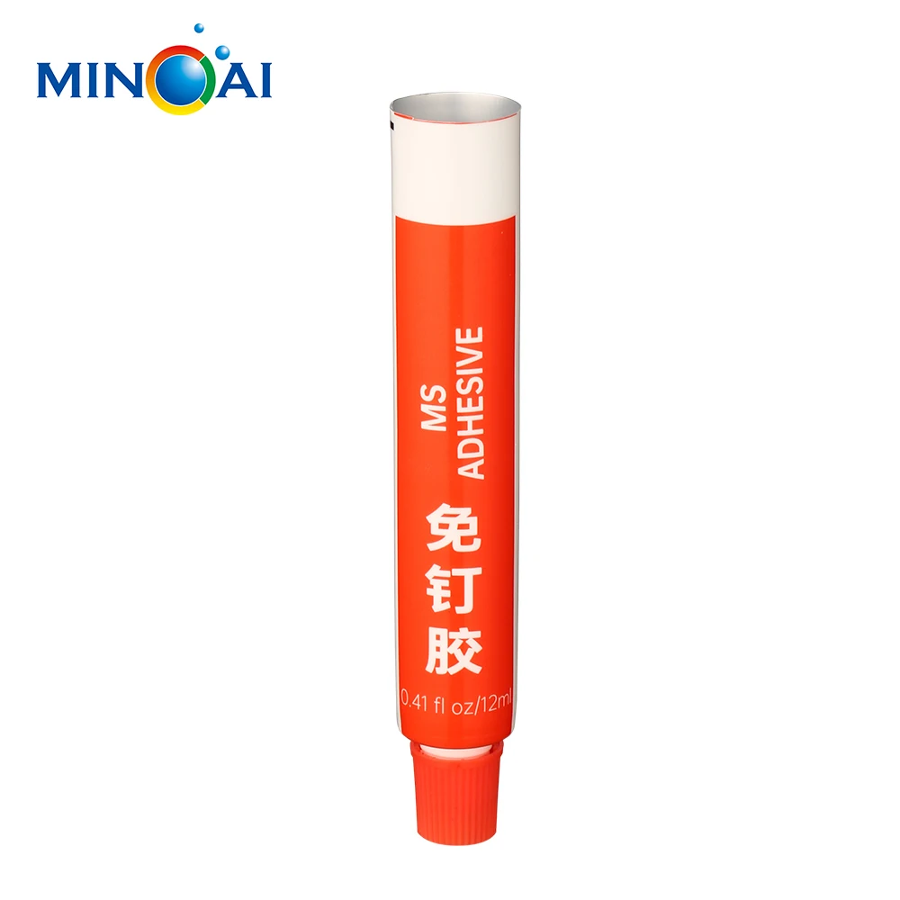 Custom Printed Empty MS Adhesive Glue Stick Tube Plastic Packaging
