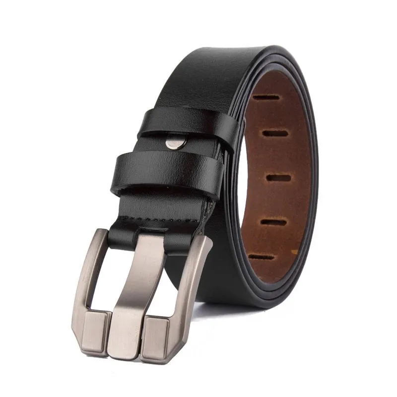 Мужские ремни из воловьей кожи, популярные ремни из натуральной кожи, мужской ремень с пряжкой с язычком, оптовая продажа, ремень LQbelt с заводским логотипом