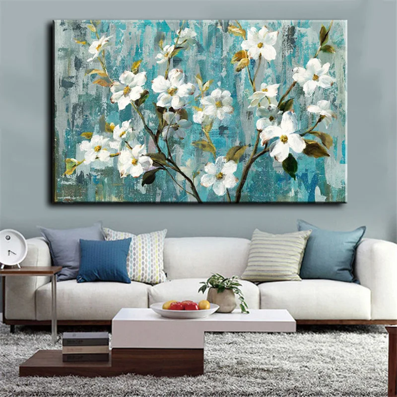 Abstract Orchid Flowers Unframed Canvas Print Large Size Wall Art Painting