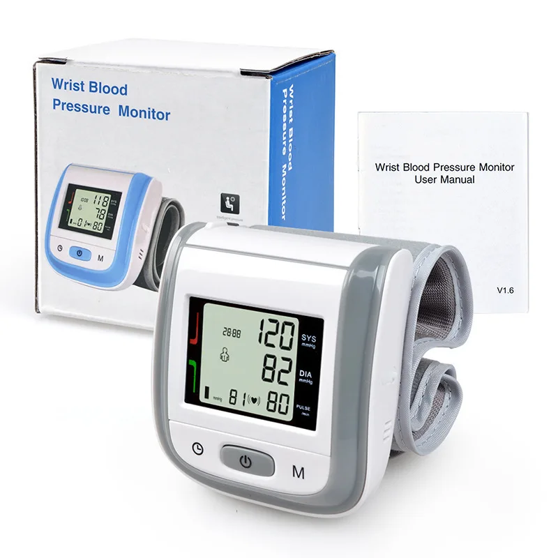 Automatic digital blood pressure machine with 2x99 read numbers Memory Voice Broadcast electronic wrist blood pressure meter