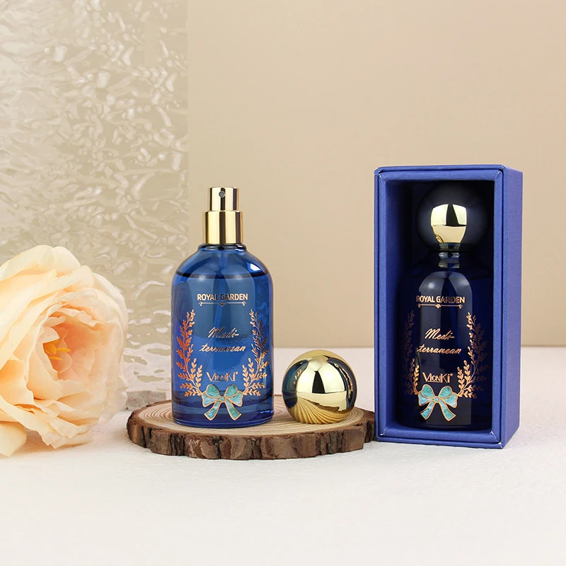 Wholesale Empty Perfume Bottles 30ml 50ml 100ml Electroplated perfume cosmetic oil glass bottles With Box Packaging Oem