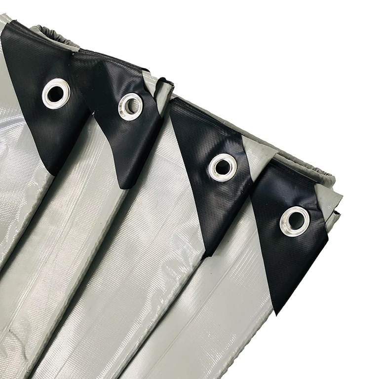 Litong tear resistant waterproof heavy duty tarp grey color tarpaulin for truck cover