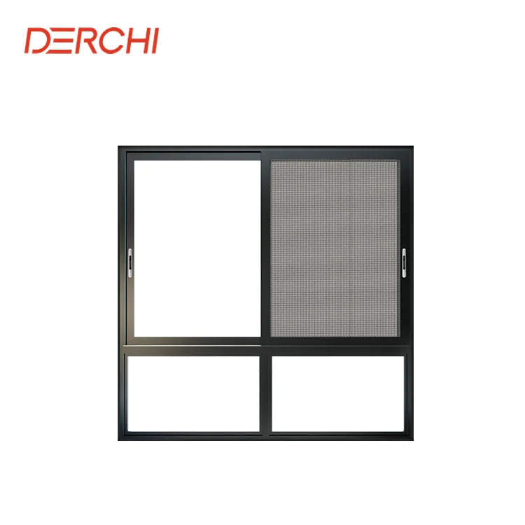 Cheap price soundproof simple design aluminum sliding glass windows