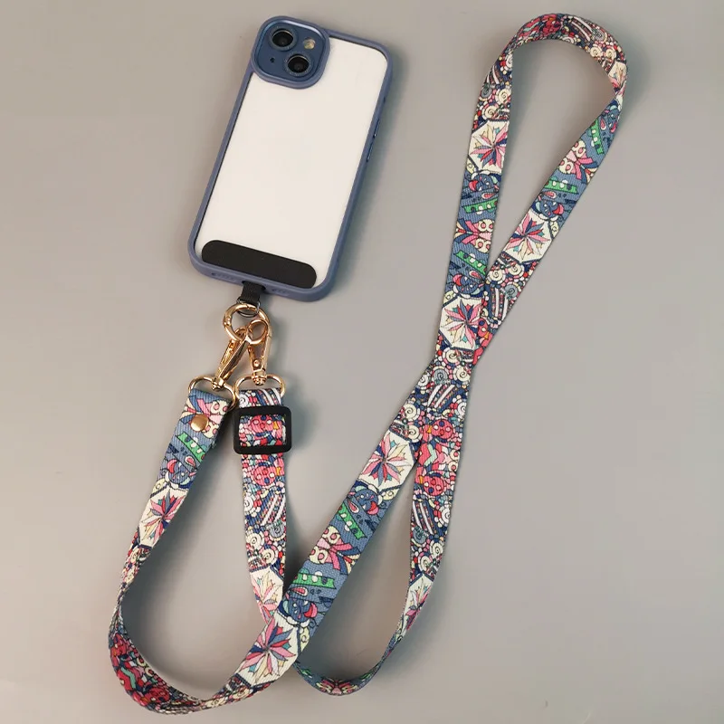 Universal Cell Phone Lanyard Vintage Totem Pattern Adjustable Mobile Phone Lanyard Long Crossbody Shoulder Strap Lanyard