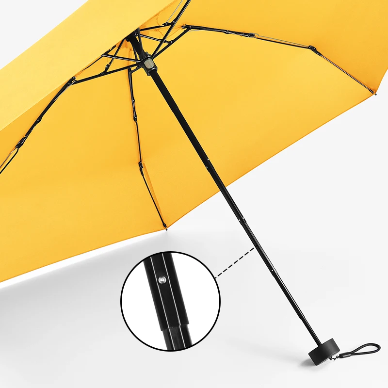 19 Inches Super Light Mini Small Umbrella Sun Protection Custom Logo Manual Open Flat Folding Umbrella