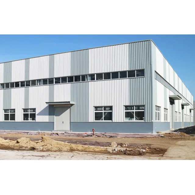 Low Cost Prefab Construction Building House Industrial Shed Prefabricated Steel Frame Structure Hangar Warehouse