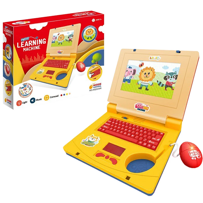KUNYANG portable computer musical lights intelligent machine infant toddler laptop toy educational toys kids learning