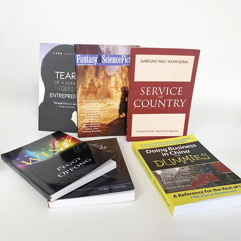 Guangzhou factory cheap perfect binding type book printing