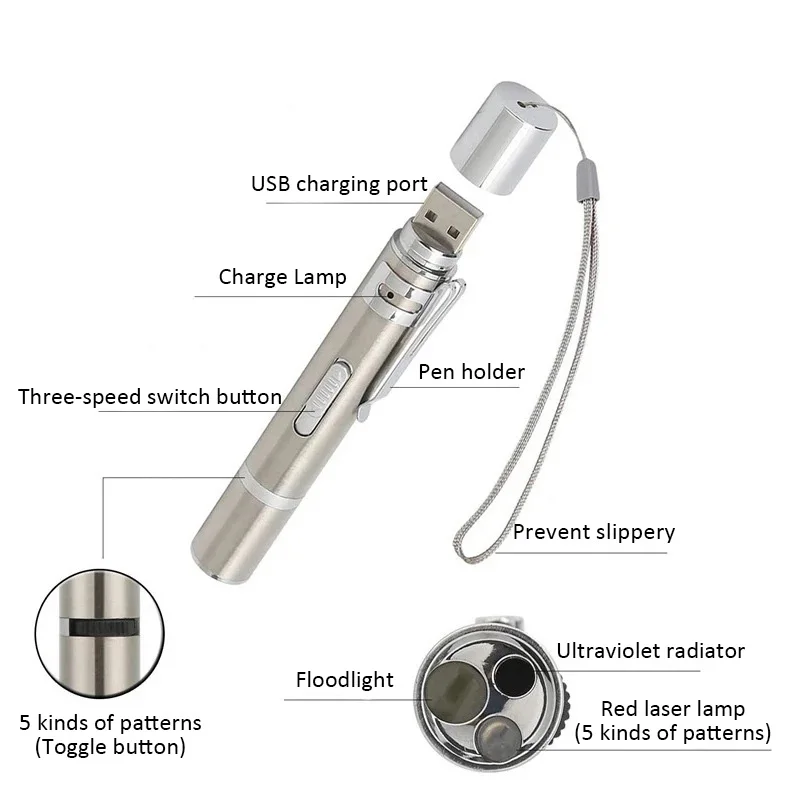 Оптовая продажа Лазерная Игрушка для кошек креативная и забавная игрушка светодиодная лазерная указка световая ручка Интерактивная