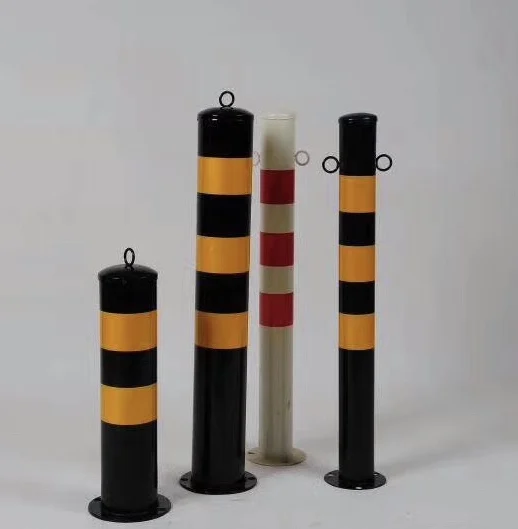 REACH Certificated traffic barrier post, Yellow Black Steel PIPE Bollards