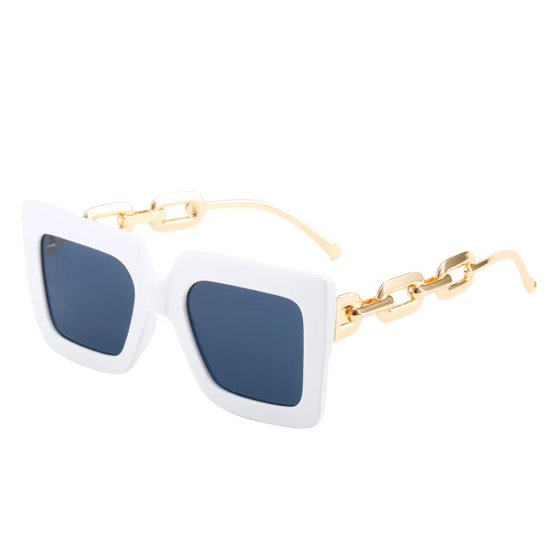 Sunglasses 2022 Personalized  Oversize Square Custom Shades  Metal Temple Sun Glasses 12 Colors Manufacturer