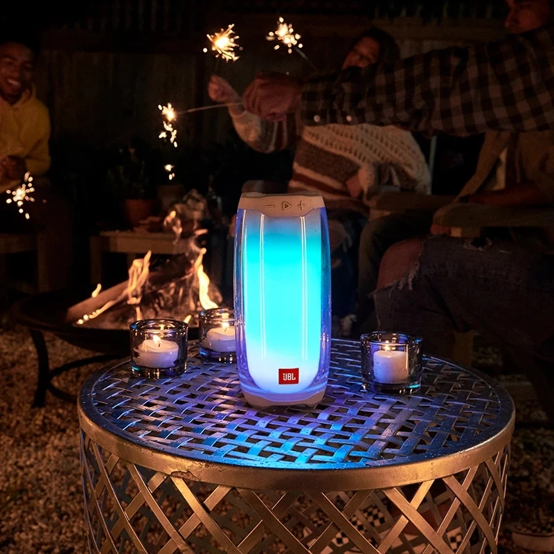 JBL PULSE 4 Wireless Bluetooth Speaker Portable IPX7 Waterproof Deep Bass PULSE4 Stereo Sound with LED light Party Boost APP