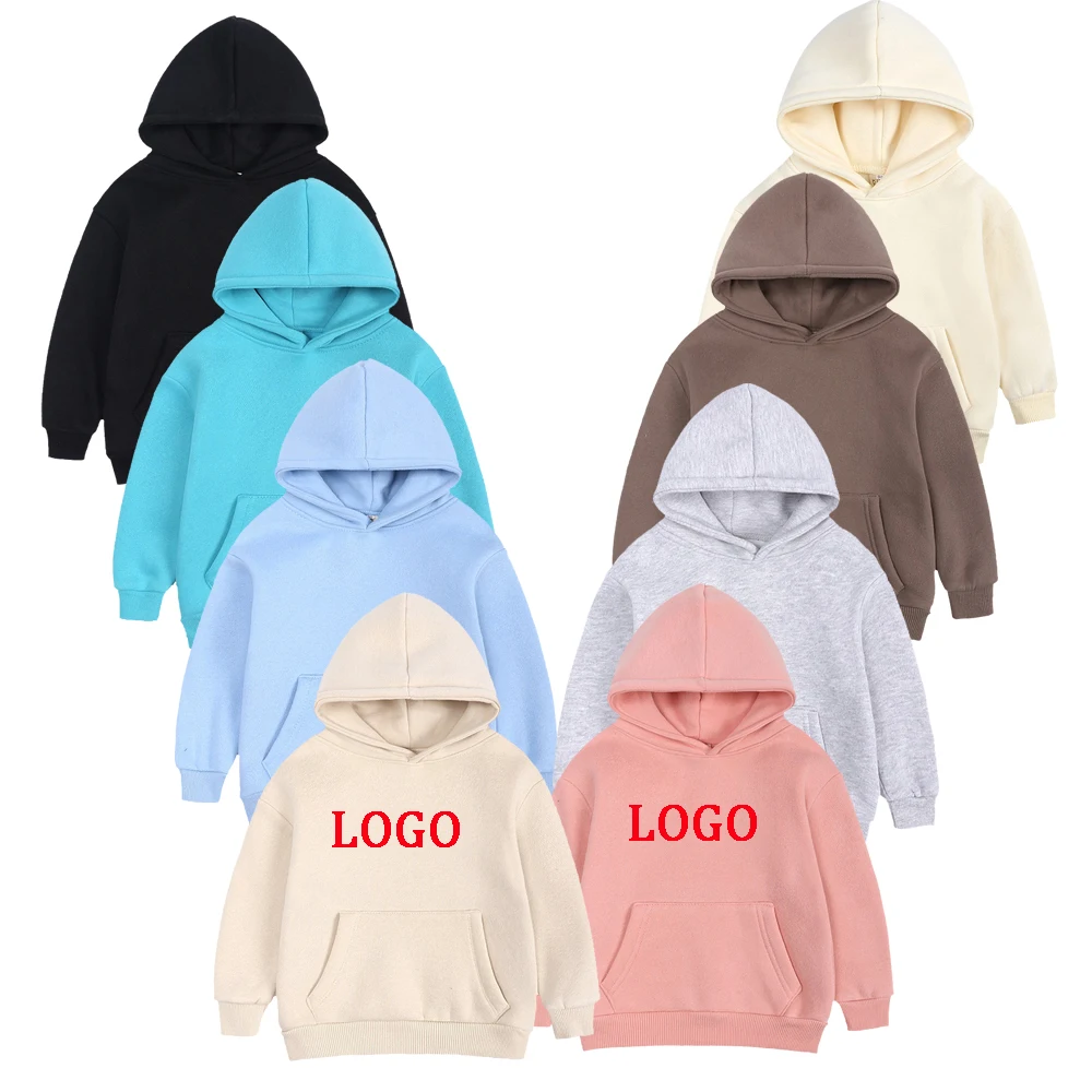 Custom Fall winter  kids toddler girls dress smock candy  blank crew neck long sleeve cotton fleece kids girls tunic sweatshirts