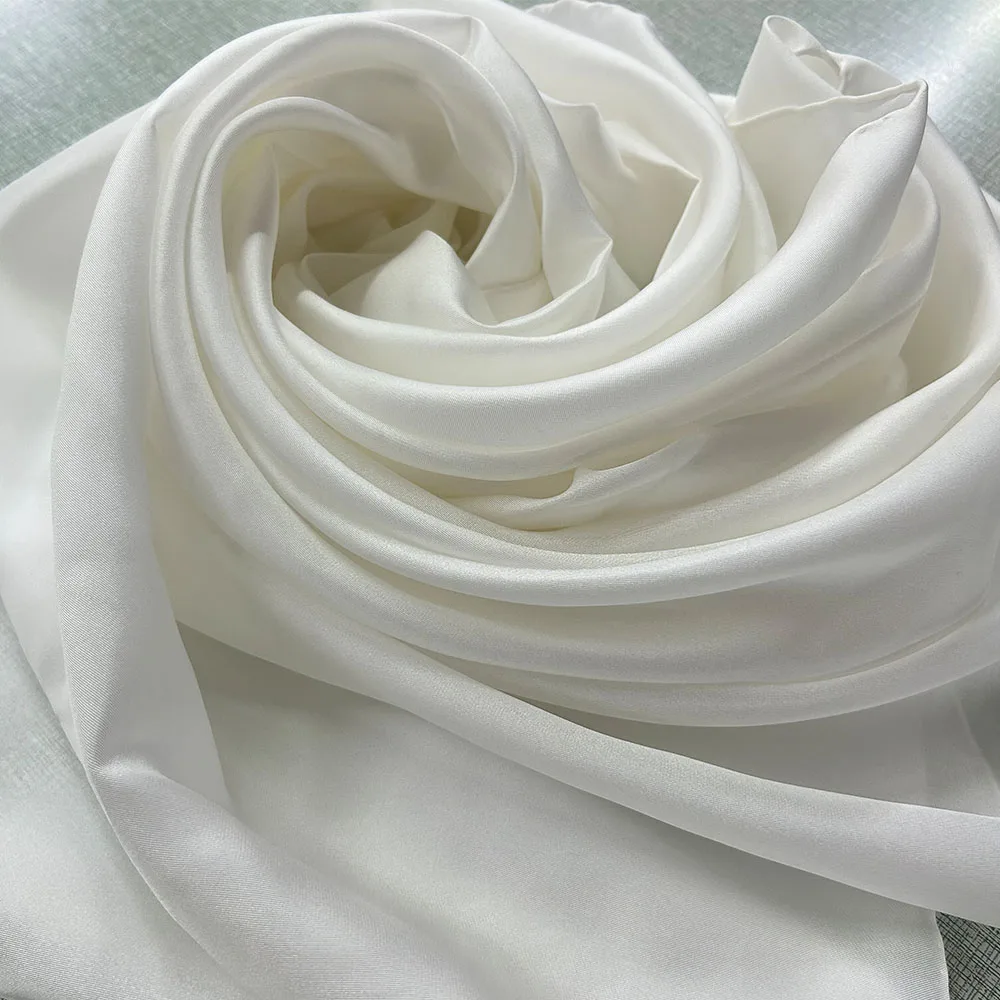 Plain Blank Square Silk Chiffon Scarf 70*70cm White Pure Silk Scarves for Dyeing