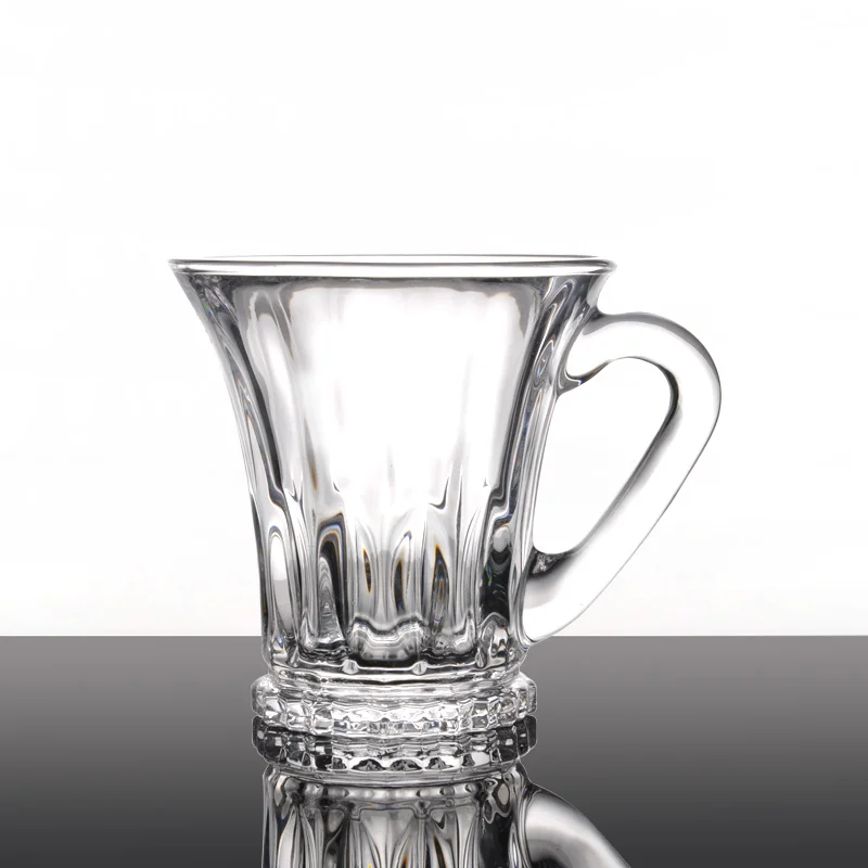 Factory Customized High Quality  Hot sale Glass Tea and Coffee Cup and Saucer set