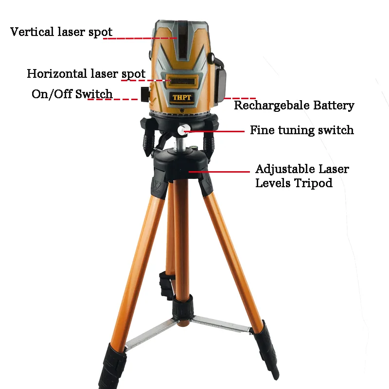 Bule Land Leveling Tool 360 Laser Level Cross 12 Lines