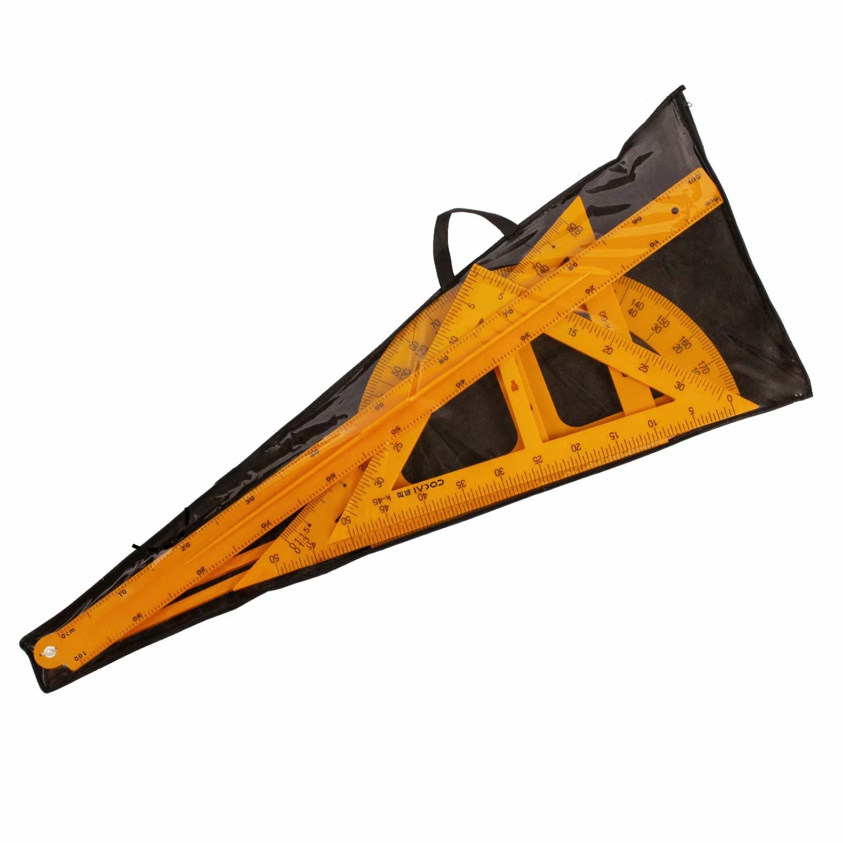 Plastic triangle ruler set  large semicircle protractor ruler teaching demonstration triangle ruler