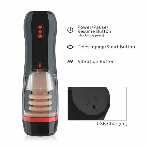 King Kong Automatic Stroker Telescoping Vibrating Masturbator Masturbation Cup