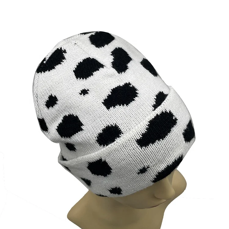 Personalized beanie wholesale janquard knit beanies custom logo winter hats caps bonnets single cuff unisex sports adults kids