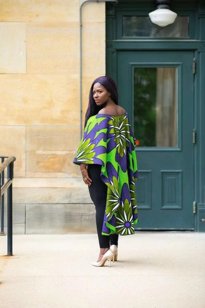 luluandlucy African clothing for Women purple and green