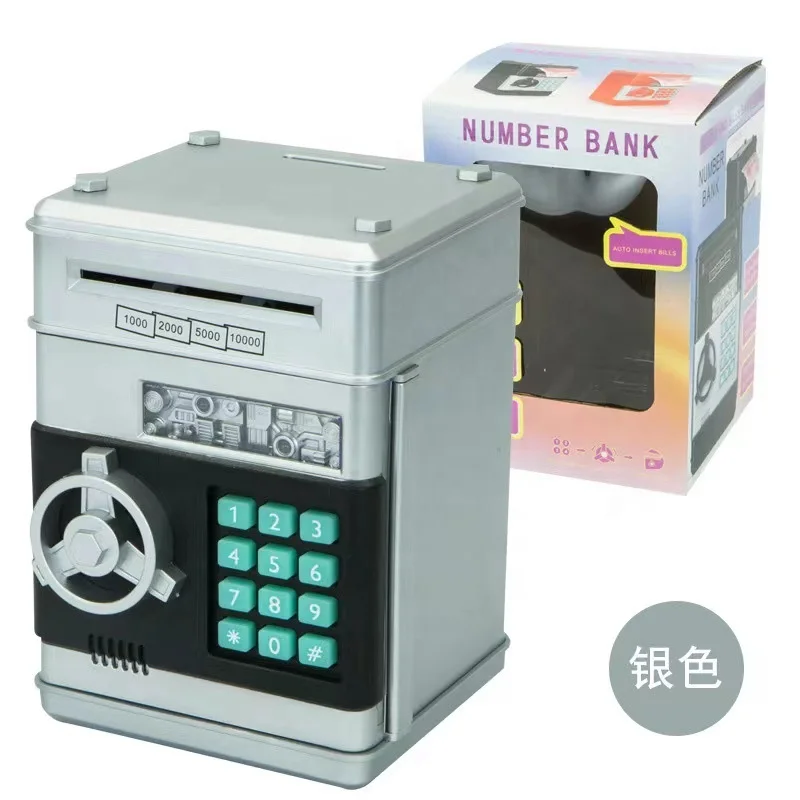 Wholesale Auto-Rolling Safe Money Box Electric ATM Password Piggy Bank Toys Money Boxes For Children