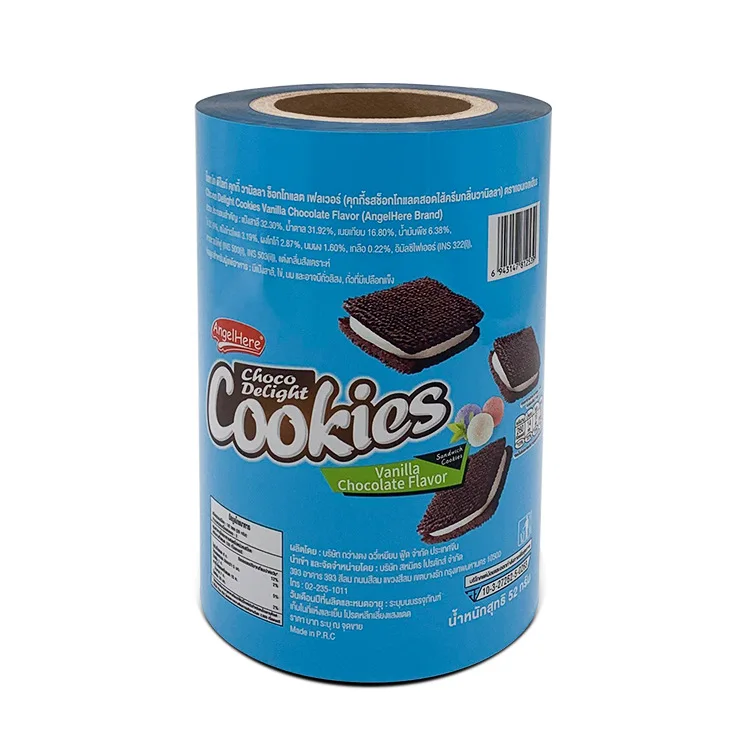 Factory OEM Customized Printed Snack Candy Sachet Packaging Roll For Auto Packing Stretch Plastic Bopp Lamination Plastic Film