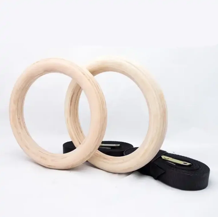 Home gym fitness equipment 32cm wooden rings finger training board Wooden Rock Climbing Board