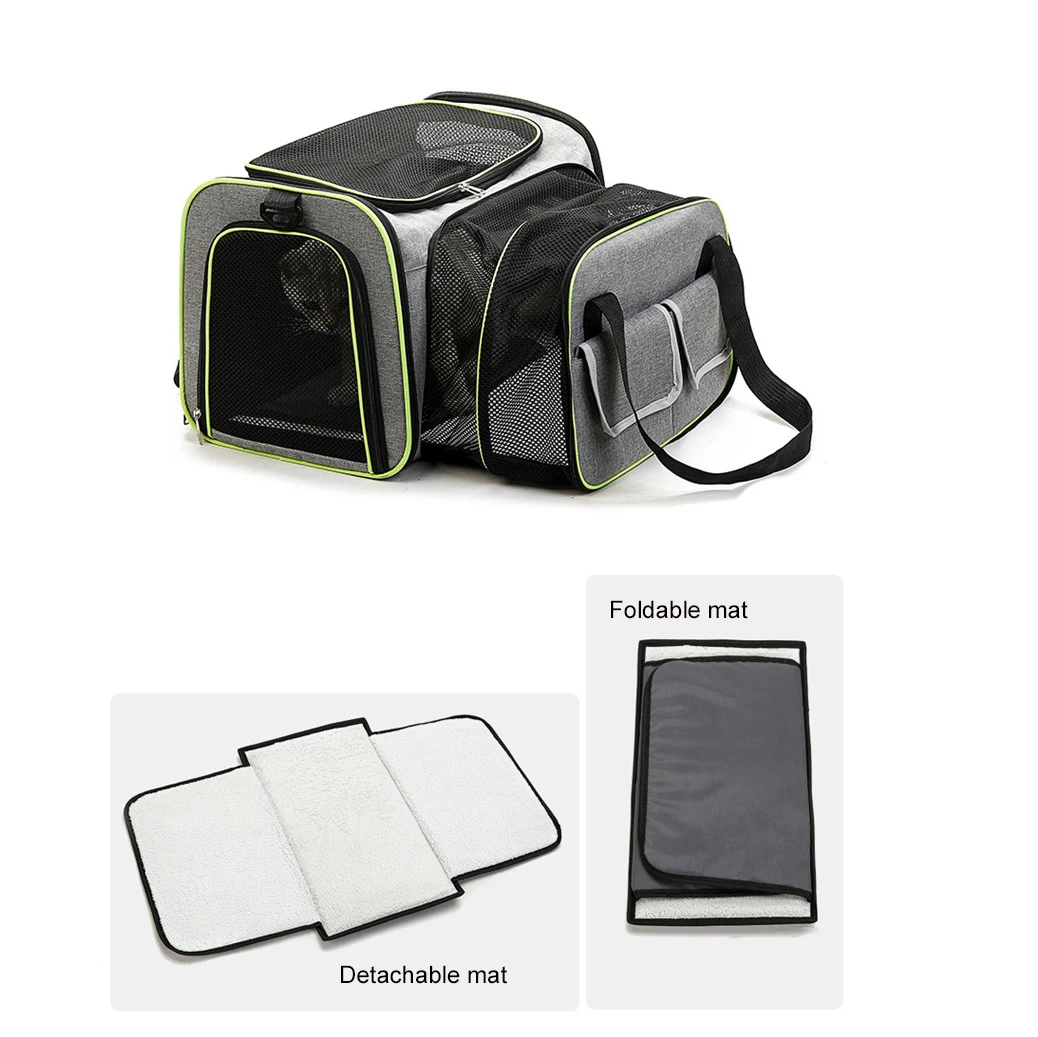Airline Approved Expandable Large Carrier For Cats Travel Breathable Cat Carrier Bag
