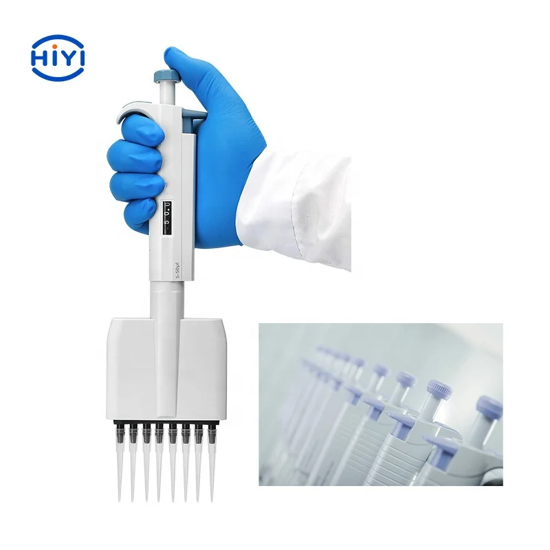 HiYi MicroPette Plus  Best Suited For Control Analysis Labs 8-channel Adjustable Volume Mechanical Pipette of 0.5ul-300uL