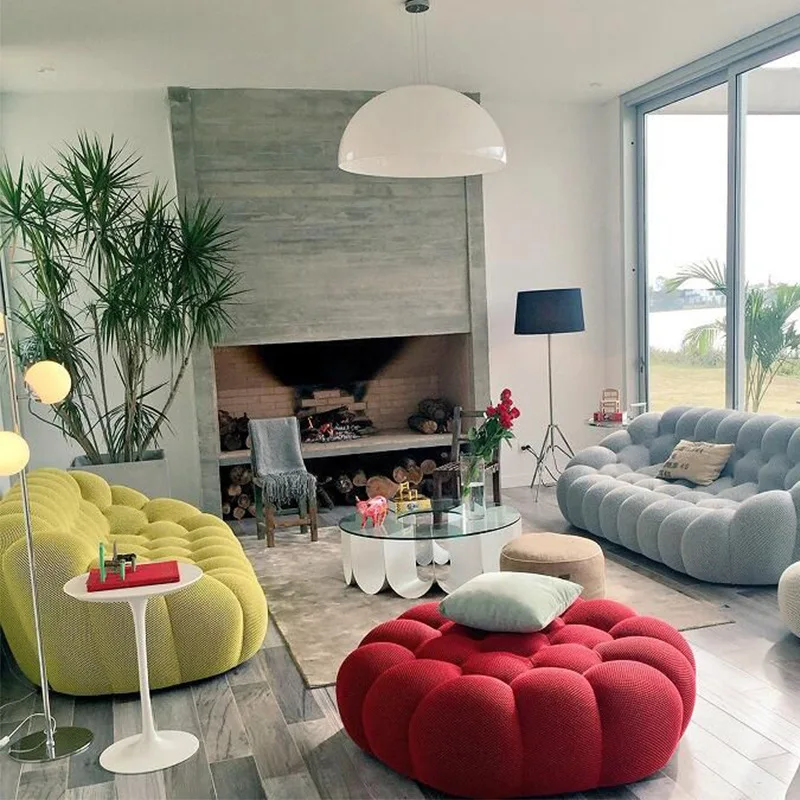 Home Furniture Modern Style Living Room Sofa Roche Bobois Bubble 3 Seater Sofa Lounge Leisure Sofa
