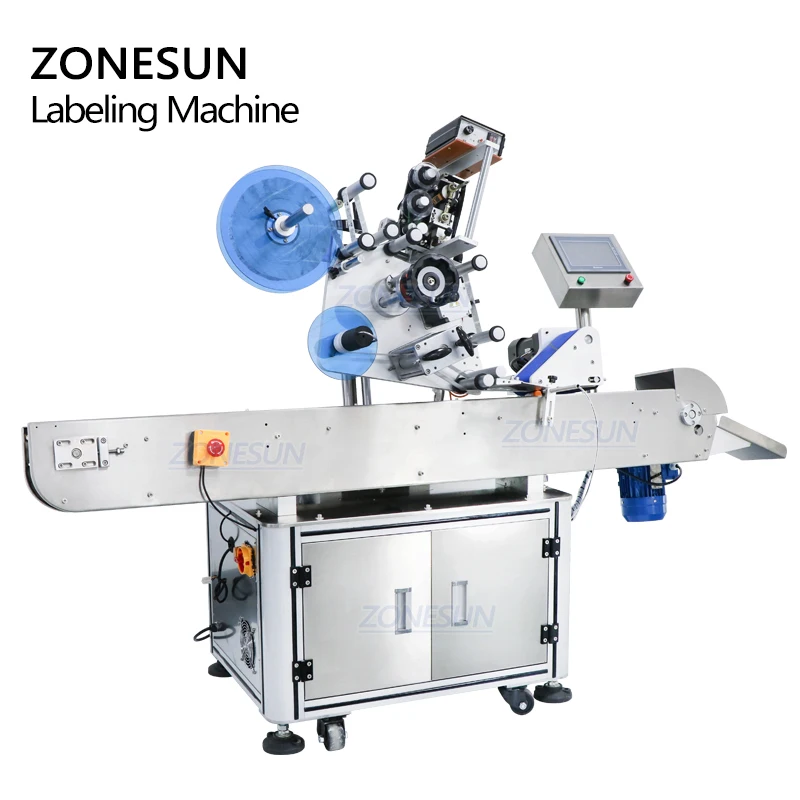 ZONESUN ZS-TB823 горизонтальная трубка стикер автоматический карандаш пластиковые круглые бутылки Этикетировочная машина для Крио-флаконов