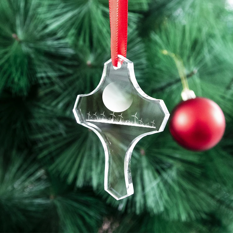 WZ Cheap wholesale crystal christmas ornaments decoration Personalized blank crysta pendant for Christmas