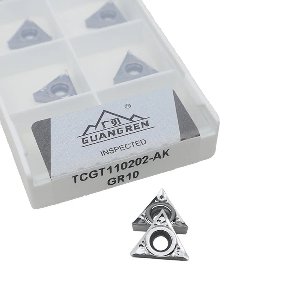 GUANGREN TCGT110202 TCGT110204 TCGT110208 AK H01 Internal Turning Tool Aluminum Inserts CNC Lathe Tools VCGT Cutter Blade