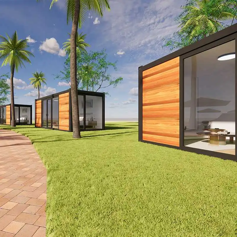 Holiday hotel cabins house fully customized tiny house resort prefab modular house prefabricated living container home