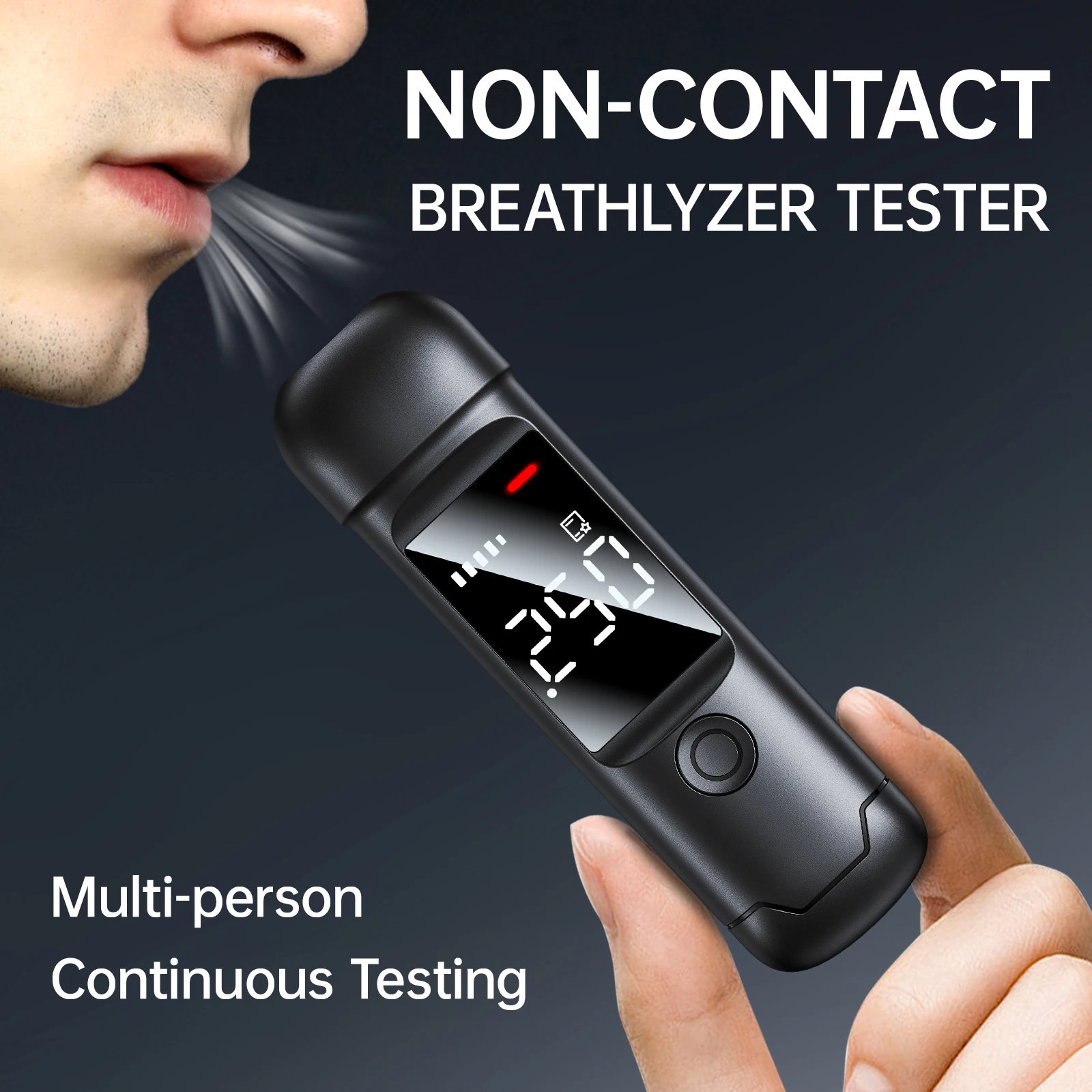 Europe High-precision Portable Digital Alcohol Meter Breathalyzer Alco Tester Breath Testers Alcohol Checker Alcoholic Detector
