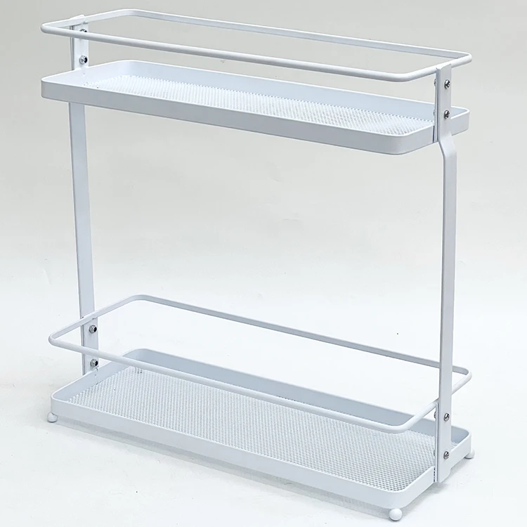 2 Tier Spice Rack Organizer Steel Material Kitchen Spice Organizer Rack Metal Floor Spice Rack