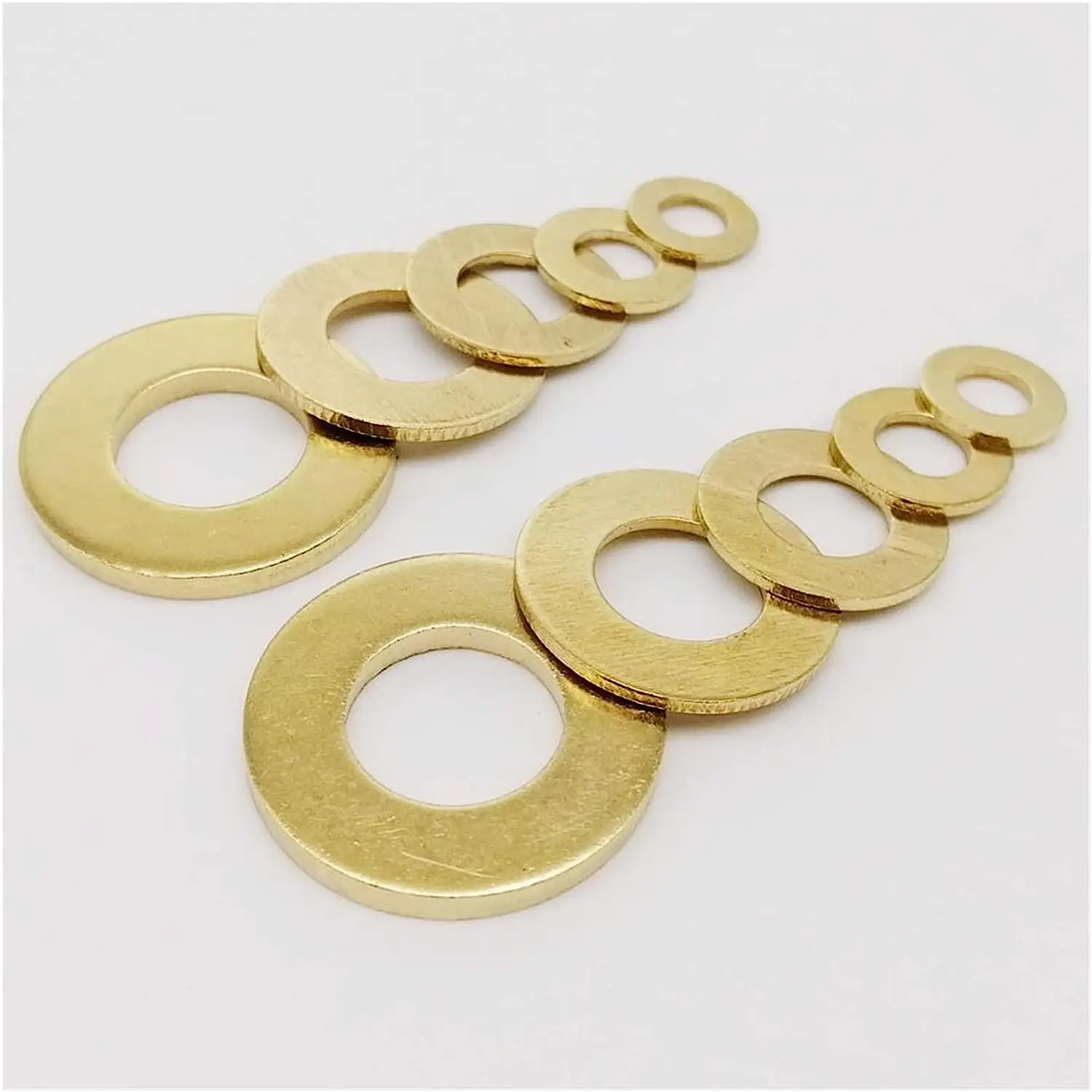 Custom M2 M2.5 M3 M4 M5 M6 M8 M10 M12 GB97 DIN125 Solid Brass Copper Flat Washer Plain Gasket Pad
