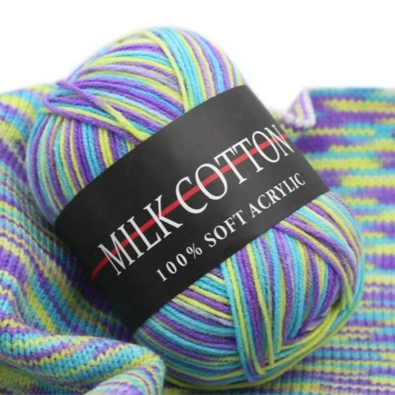 23 Colors Hand-Woven Milk Cotton Baby Scarf Sweater Crocheted Thick Wool Thread 50g Cotton Wool Yarn anti-slipping soft wool