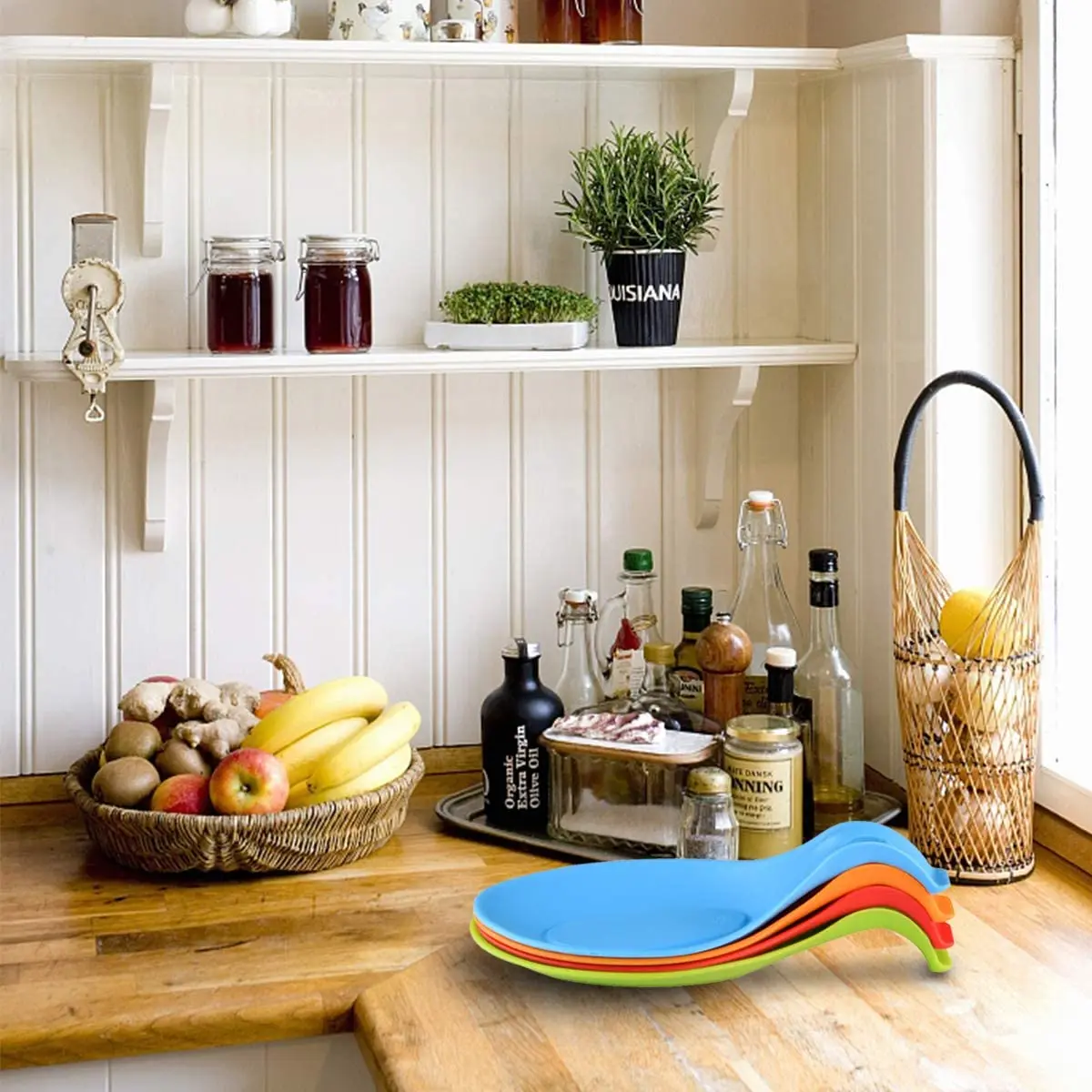 Wholesale  Silicone Spoon Holder For Spatulas Spoons Tongs Silicone Spoon Rest kitchen tool unique kitchen gadgets