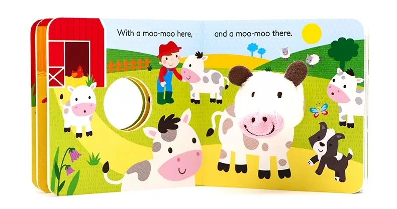 English classic nursery rhyme finger puppet book parent-child interactive cardboard book