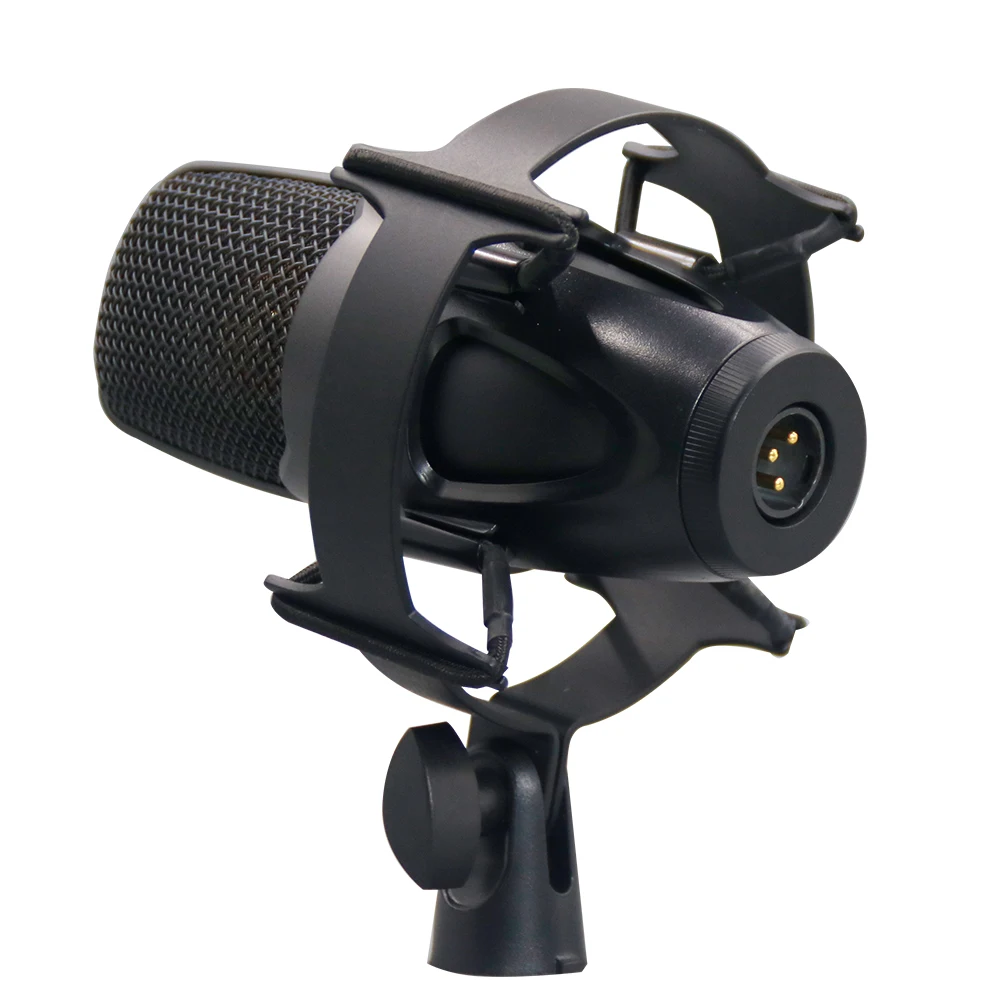 PGA27 Wired Large Diaphragm Condenser Microphone with XLR Connector Shock Mount Streaming/Karaoke/Recording Portable Microphone