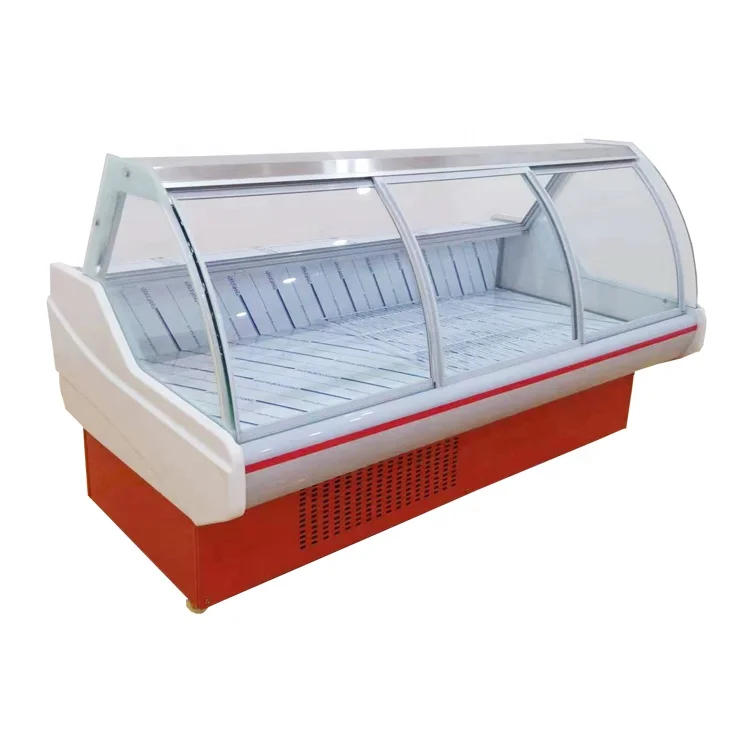 Low Price Butchery Refrigerated Showcase Cooler Fresh Meat Display Fridges