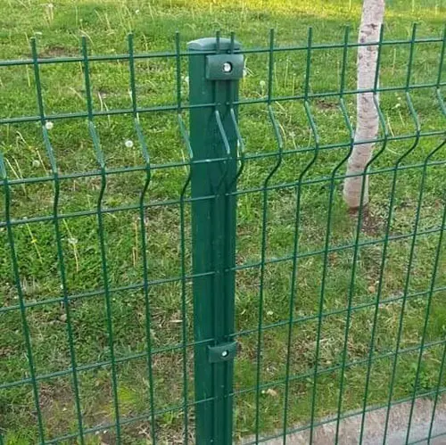 
PVC Coated Green Security Heavy Gauge Welded 3D Wire Mesh Fence Panels Design Decorative Garden Fence 