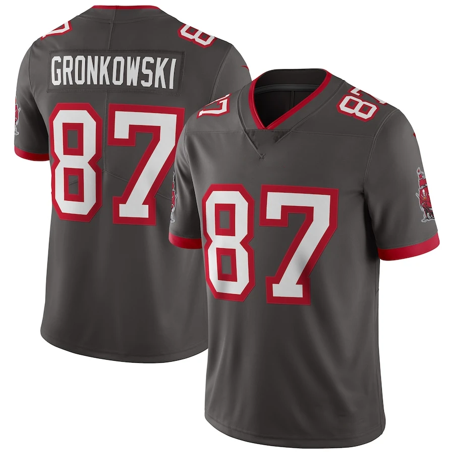 Buccaneer Red Game 12 Brady 87 Gronkowski 13 Evans Stitched American Football Jersey Custom Tampa Bay City Team Club Uniform